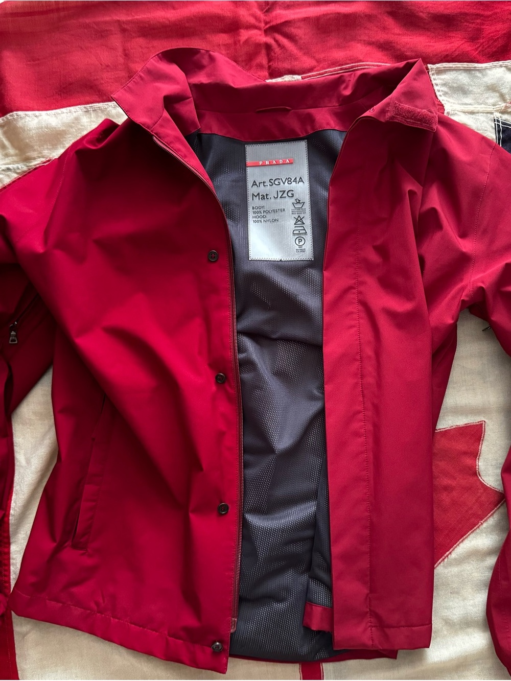 Prada Men's Red Sailing Jacket